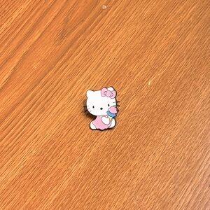 Women’s Accessories Hello Kitty Holding Ice Cream Cone Pink & White Enamel Pin